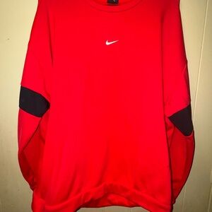 Nike Red and Black Crew Neck Sweater